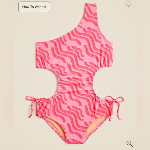 Crewcuts Other - Crewcuts Girls' one-shoulder cutout one-piece swimsuit